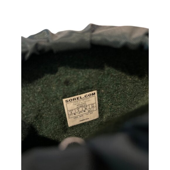 Sorel Women's Flurry Winter Snow Boots Size 6 Black Green Insulated Waterproof - Picture 4 of 8